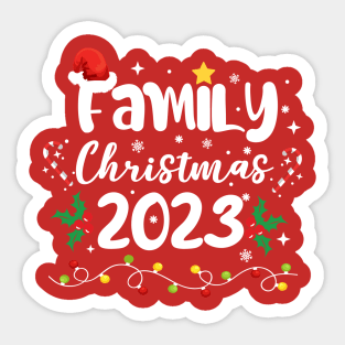 Matching Happy Family Christmas 2023 Holiday Season Reunion Sticker